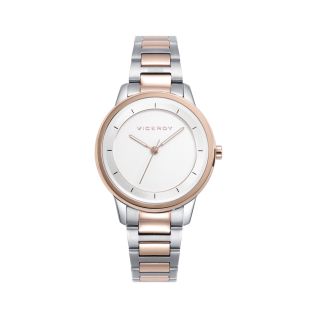 RELOJ VICEROY SRA ACERO BICOLOR IP COBRE