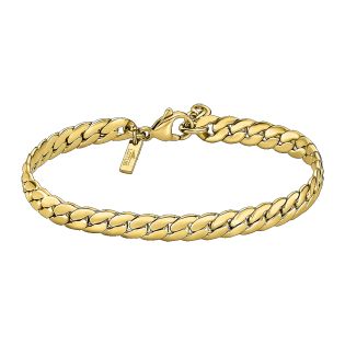 PULSERA LOTUS STYLE CABALLERO ACERO IP DORADO 