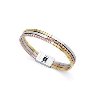 PULSERA VICEROY ACERO E IP ROSA Y DORADO SRA