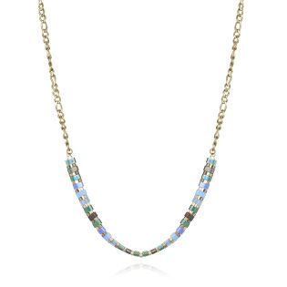 COLGANTE VICEROY ACERO IP DORADO CRISTALES SRA