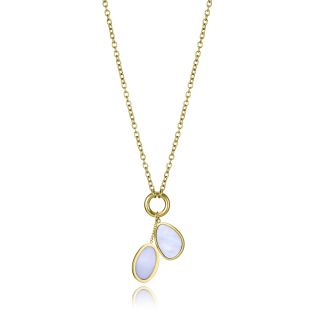 COLGANTE VICEROY SEÑORA ACERO IP DORADO MADRE PERLA 