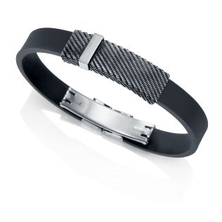 PULSERA VICEROY SILICONA PLACA ACERO CAB FASHION