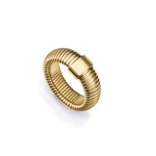 SORTIJA VICEROY ACERO IP DORADO TUBOGASS LAURA ESCANES