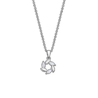 COLGANTE LOTUS SILVER FLOR CIRCONITA