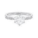SORTIJA LOTUS SILVER GLAM SOLITARIO CON CIRCONITAS EN RIVIERE PLATA DE LEY 