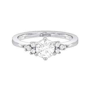 SORTIJA LOTUS SILVER GLAM SOLITARIO CON CIRCONITAS PLATA DE LEY 