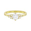 SORTIJA LOTUS SILVER GLAM SOLITARIO CON CIRCONITAS PLATA DE LEY BAÑADA EN ORO 