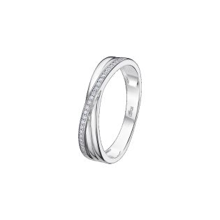 SORTIJA LOTUS SILVER GLAM  CIRCONITAS EN RIVIERE PLATA DE LEY 