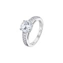 SORTIJA LOTUS SILVER GLAM SOLITARIO CON CIRCONITAS EN RIVIERE PLATA DE LEY 