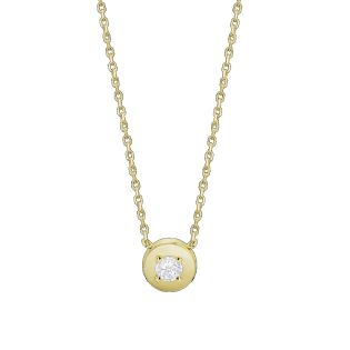 GARGANTILLA LOTUS SILVER PLATA DE LEY BAÑADA EN ORO CIRCONITA 