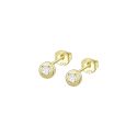 PENDIENTES LOTUS SILVER PLATA DE LEY BAÑADA EN ORO CIRCONITA 