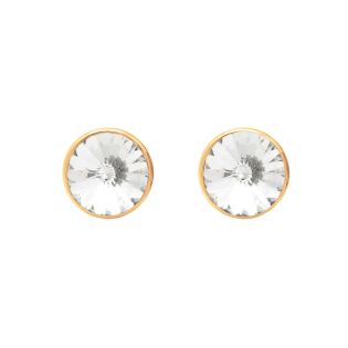 PENDIENTES VICTORIA CRUZ PLATA DE LEY BAÑO BOTON BASIC