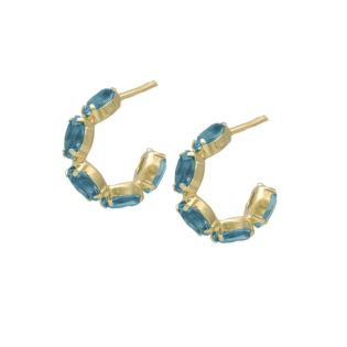 PENDIENTES VICTORIA CRUZ PLATA DE LEY CHAPADA PIEDRA COLOR AZUL
