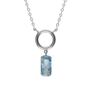 GARGANTILLA VICTORIA CRUZ PLATA RECTANGULO INSPIRE