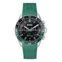 RELOJ BOSS CAB MULTF. ACERO CAUCHO VERDE ESF NEGRA