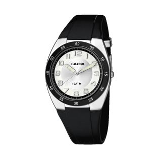 RELOJ CALYPSO CAB CORREA ESF BLANCA ANALOGICO