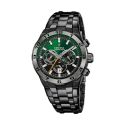 RELOJ FESTINA CAB CRONO ACERO IP NEG ESF VERDE
