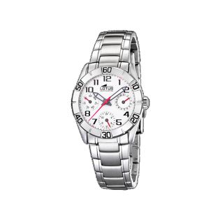 RELOJ LOTUS NIÑO ACERO ESF BLANCA
