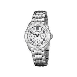 RELOJ LOTUS NIÑO MULTIF. ACERO ESF BLANCA