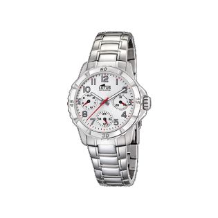 RELOJ LOTUS NIÑO MULTFUNCION ACERO ESF BLANCA