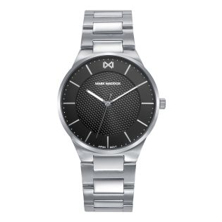 RELOJ MARK MADDOX CABALLERO BRAZALETE ACERO ESF. NEGRA 