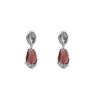 PENDIENTES CICLON PEPITAS ZAMAC MORADO
