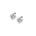 PENDIENTES LOTUS STYLE ACERO CORAZON