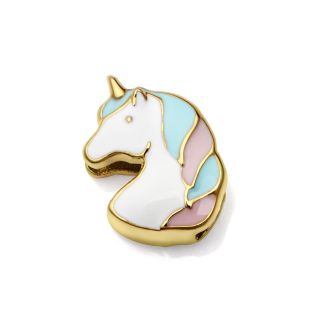 MOTIVO VICEROY ACERO IP DORADO CABEZA UNICORNIO