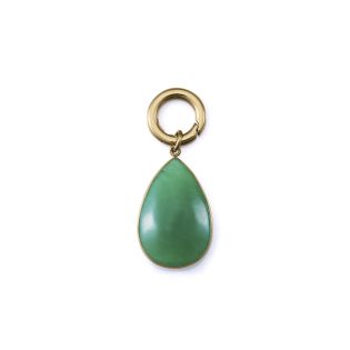 MOTIVO VICEROY COLGANTE IP DORADO PIEDRA NATURAL VERDE LAURA