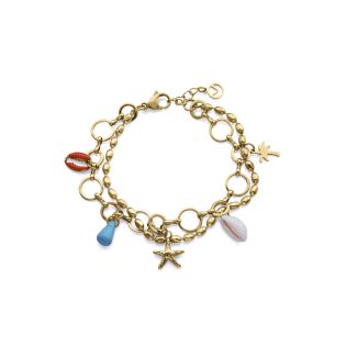 PULSERA VICEROY ACERO CHAPADO Y PIEDRA SINT.