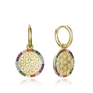 PENDIENTES VICEROY PLATA DE LEY CHAPADA CIRCO COLORES