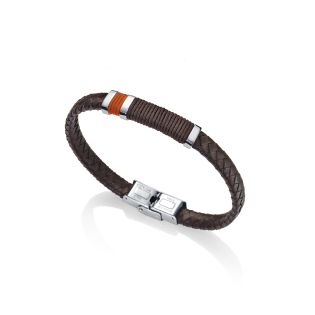PULSERA VICEROY PIEL TRENZADA Y CORDON COLORES