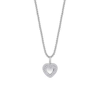 COLGANTE LOTUS SILVER PLATA DE LEY CORAZÓN CIRCONITAS 