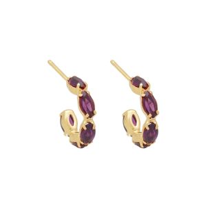 PENDIENTES VICTORIA CRUZ PLATA ETNICA AMATISTA 